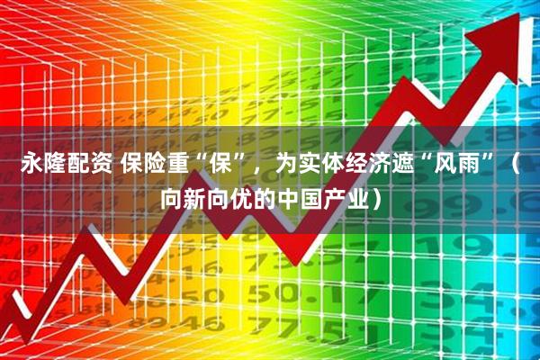 永隆配资 保险重“保”，为实体经济遮“风雨”（向新向优的中国产业）